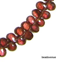 Garnet Faceted Top drill Pears 5.5-7.5 mm