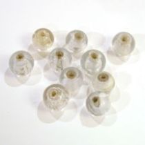  Foil Beads R-8mm-Clear