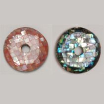 Paua and Mosaic Donut 40mm (Double side Donut)