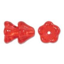  CZECH FLOWER BEADS-6x8mm- Lt.Siam