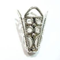  Bead cap 16m Silver Plated 
