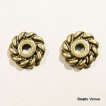  Daisy Spacer Bead 6 x 2mm Ant.G/P 