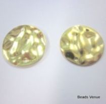  Hammered Disc W/2 Hole G/P-14mm