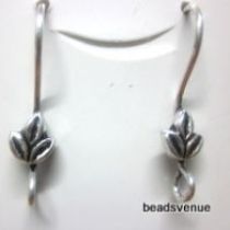 Sterling Silver Earwire Flower Design