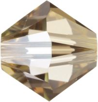 Swarovski  5328 Bicone- 3mm Crystal Golden Shadow