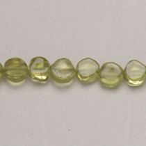  Peridot Coins 3- 4mm,handcrafted size varies,16