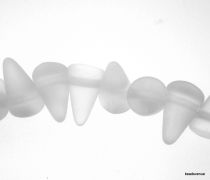 Czech Glass Spike Beads -5x8mm- Crystal Matte