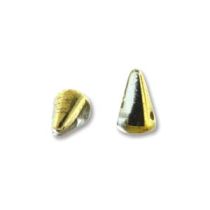 Czech Glass Spike Beads -5x8mm- Crystal Amber