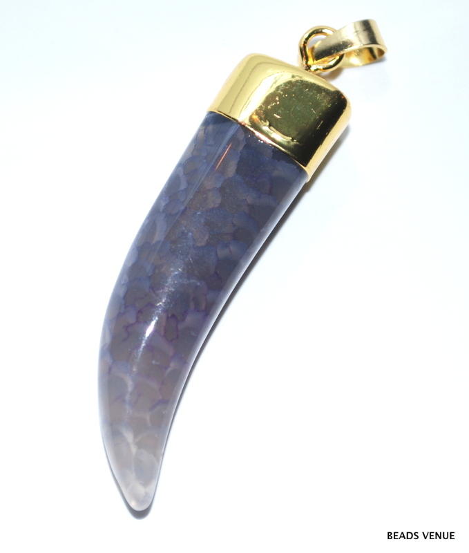 Agate Tooth Pendant