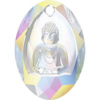 Swarovski Crystal (6871)faceted Buddha pendant 28x19.8mm