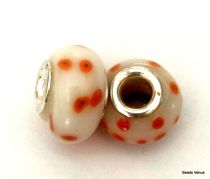 Pandora Style Glass Beads with Sterling Silver Core