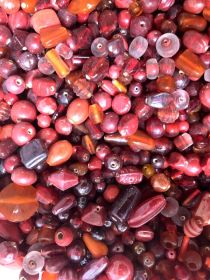 Mix Glass Beads - Red