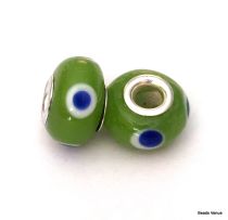 Pandora Style Glass Beads with Sterling Silver Core