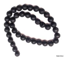 Lava Rock Beads Round -6mm -40 Cms. Strand