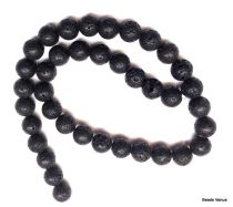 Lava Rock Beads Round -8mm -40 Cms. Strand