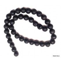 Lava Rock Beads Round -12mm -40 cms. Str.