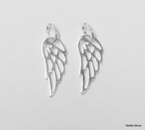 Sterling Silver Charm Angel Wing Small W/Jump ring-15 x 6.7mm