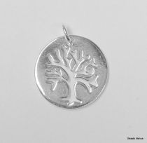Sterling Silver Tree of Life Charm W/Open Jump Ring - 15.5 mm
