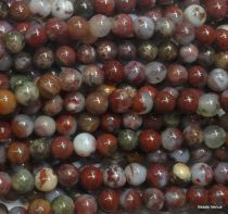 Red Lightning Agate Beads Round -6mm -40 Cms. Strand