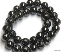 Hematite Round Beads - 12 mm - 40 cms. Strand