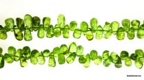 Peridot handcrafted Drops Sidedrill 5-9mm 