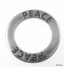 Sterling Silver Affirmation Ring- Peace- 22mm