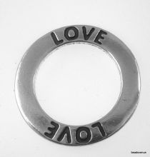 Sterling Silver Affirmation Ring- Love- 22mm