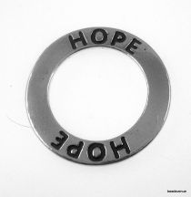 Sterling Silver Affirmation Ring- HOPE- 22mm