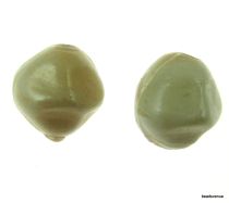 Glass  Bicone Dimpled bead-13.5mm Cream