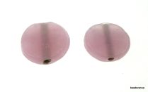 Glass Disc Beads 10x 3mm- Pink Opaque