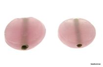 Glass Disc Beads 15x 4mm- Pink Opaque