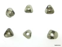 Silver Foil Triangle Spacer Beads 5-7mmx 3.5-4.8mm-Smoky