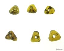 Silver Foil Triangle Spacer Beads 5-7mmx 3.5-4.8mm-Amber