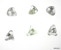 Silver Foil Triangle Spacer Beads 5-7mmx 3.5-4.8mm-Clear
