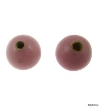 Glass Beads Round- 8mm- Pink Opaque