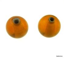 Glass Beads Round-8mm- Yellow-Orangeish (Translucent)