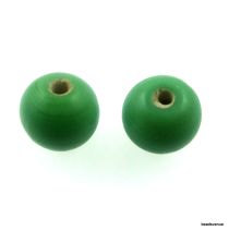 Glass Beads Round- 8mm- Green Opaque