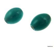 Glass Oval Beads- 11X9MM-Teal Translucent