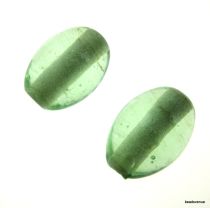 Glass Oval Beads- 11X9MM-Lt. Green