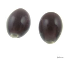 Glass Oval Beads- 11X9MM-Lilac 