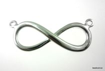 Sterling Silver Infinity Link Charm 25 x 8.8mm