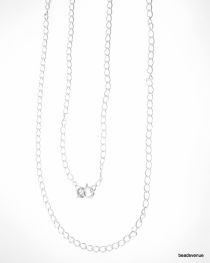 Sterling Silver Adjuster Chain W/Clasp -60 cms