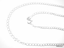 Sterling Silver Adjuster Chain W/Clasp -70 cms. 