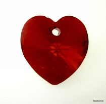 Swarovski  Heart(6228) Pendant- 18mm- Crystal Red Magma