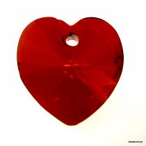 Swarovski  Heart(6228) Pendant- 14mm- Crystal Red Magma