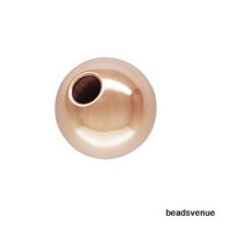Rose Gold Filled(14k) Seamless Round Bead - 8mm w/2mm hole 