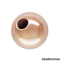 Rose Gold Filled(14k) Seamless Round Bead - 10mm w/2mm hole 