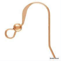 Rose Gold Filled(14K) Earwire W/2 mm Ball-15mm