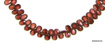 Garnet Faceted Top drill Pears 6-9.5 mm
