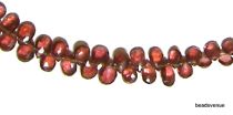Garnet Faceted Top drill Pears 5.5-7.5 mm